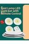 مصباح سبوت LED لاسلكي مكون من 3 قطع قابل للتحكم عن بعد - 2