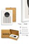 White Wooden Framed 3-Piece Bohemian Painting Set Huhu213 - Triple Painting Set White Frame - 2