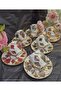 Porcelain Hand-Painted Prism 6-Piece Coffee Cup Set - 2