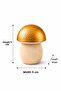 Mushroom Design Ear Swab Organizer and Bathroom Organizer |   Decorative Cotton Swab & Earbud Storage Container |   Gold, Bronze, Anthracite, Brown - 3