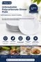 🍚   طقم من 6 أطباق أرز من البولي كربونات غير قابلة للكسر مقاس 19 سم، طبق تقديم وتقديم طعام أبيض اللون