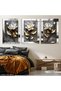Textured Appearance White Flower 3 Piece Plexiglass Mirrored Painting - 5