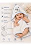 100% Cotton & Baby Bath Towel with Hood - Soft & Water Absorbent Teddy Bear Embroidered Towel - 2