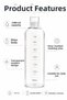 1000 ml Motivational Water Bottle with Transparent Lid Daily Use Flask / Sports and Office Water Bottle - 6