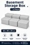 Storage Bag Set, Zippered Under-Bed Storage Bag, Quilt Blanket Clothing Storage Organizer, 6-Piece Set