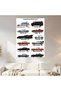 Legendary Movie Cars Wall Covering Wall Tapestry First Quality Satin Fabric Poster - 2