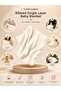 100% Cotton Single Layer Ribbed Baby Girl / Boy Blanket Sleeping Swaddle Multi-Purpose Baby Stroller Cover - 3
