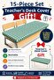 Elastic School Desk Cover 15-Pack 110X40 cm | Washable, Durable, Polyester Stain-Resistant Fabric (Teacher's Desk Gift) - 3