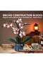 Artificial Orchid Flower Building Blocks Set - Decorative 3D Flower Model Building Toy Lego (608 Pieces) - 3
