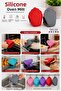 Silicone Oven Mitt |   Heat Resistant Non-Slip Kitchen Handle Cover |   For Pots, Pans, and Baking Trays |   1 Piece - 2