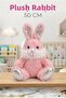 Pink Plush Rabbit 50 cm Cute and Comfortable Sleeping Pillow and Hugging Companion Decorative Toy