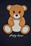 Men's Navy Blue Couple/Toddler Teddy Bear Patterned Regular Fit Summer Knitted Pajama Set Tmnss26Pt00051 - 5