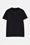 Black Regular/Relaxed Fit Buttoned Collar T-Shirt Tmnss26Ts00040 - 4