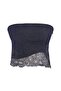 Limited Edition Indigo Dantel Detaylı Straplez Dokuma Gabardin Bluz TPRSS26BZ00068 - 6