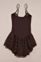 Acı Kahverengi Dantelli Düğmeli Askılı Kapsız Külotlu Babydoll/Fantezi Gecelik THMAW26LL00003 - 9