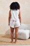 White Polka Dot Ruffle Strap Knitted Large Size Pajama Set Tbbss26Ai00104 - 4