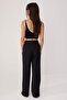 Özel Koleksiyon Siyah Wide Leg/Geniş Paça Dokuma Pantolon TWOSS26PL00057 - 4