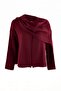 Vücut Seçmeyen Bordo Süper Oversize/Geniş Kalıp Şal Detaylı Triko Panço TWOAW26KZ00160 - 6