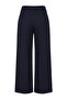 Lacivert Kalın Kemerli Çizgili Wide Leg/Geniş Paça Pantolon TWOAW27PL00027 - 9