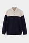 Navy Blue-Beige Regular/Normal Cut Color-Blocked Brushed Soft Textured Sweatshirt Tmnaw27Sw00004 - 6