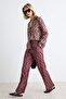 Çok Renkli Şal Desenli Saten Wide Leg/Geniş Paça Pantolon TWOAW27PL00038 - 3