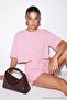 Pink Bat Sleeve Detailed Shorts Set Tdrss26Au00107 - 2
