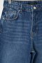 Wardrobe Essentials Mavi DÖKÜMLÜ Normal Bel Wide Leg Geniş Paça Jeans TWOAW27JE00041 - 7