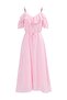 Blue Rope Strap Lined Modal Long Dress Tdrss26El00118 - 4
