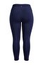 Lacivert Soft Fırçalı Kumaş Reflektör Baskı Detaylı Tam Boy Örme Spor Tayt TBBAW26BV00007 - 7