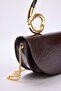 Brown Chain Handle Mini Size Women's Shoulder Bag Takss26Oc00058 - 3