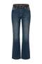 Koyu Mavi Kahverengi Kemerli Az Esnek Normal Bel Bootcut Jeans TWOAW27JE00141