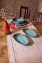 Set of 2 Reactive Glazed Oval Presentation Plates 24 cm Tphaw27Tbk00002 - 3