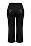Siyah Yıldız Nakışlı Wide Leg Eşofman Altı TBBAW27AJ00008 - 7