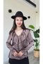 Women's Ruched and Sleeve Detail Ruffled Tie-Detail Chiffon Shirt Blouse - 2