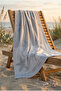 Cotton Collection Bukle Beach Towel Star Gray