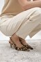 Venus Leopard Print Blunt Pointed Toe Women's Heeled Shoes - 2