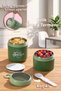66720 Food Thermos Steel Food Thermos Lunch Box Portable Food Container Thermos - Green