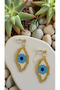 Miyuki Beads Handmade Gold Eye Earrings
