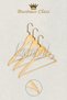 Business Class 45 cm Gold Italian Hook 10 Pieces Coat Hanger Clothes Hanger Clothes Rack Wooden Hanger - 4
