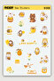 Kawaii Style Cute Bee Sticker Set - 22 Pieces of Label Stickers - 2
