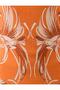 Orange Floral Patterned Strap Plain Neck Midi Dress - 6