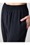 Black High Waist Regular Leg Modal Woven Trousers - 5