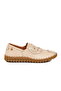 Beige Genuine Leather Flexible Comfortable Sole Women's Casual Shoes 2010731Y Z - 3