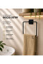 Square Adhesive Black Square Towel Holder Klnç0006