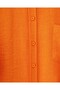 Single Pocket Buttoned Linen Shirt -Orange - 7