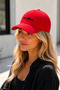 New York Embroidered Red Unisex Baseball Cap – Adjustable Sports Cap - 3