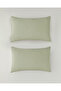 Novella Premium Cotton Textured 2-Piece Pillowcase 50X70 cm Light Green