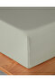 Micell Cotton Satin King Size Fitted Sheet 180X200 cm Green - 2