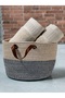 Cascade Towel Set Pack of 2 | Bath Towel 70x140cm & Hand Towel 50x90cm | 100% Cotton 750 GSM | Beige - 5