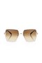 Uv400 Protection Crystal Square Women Sunglasses Brown Gold Color Plg-2061C2 - 3